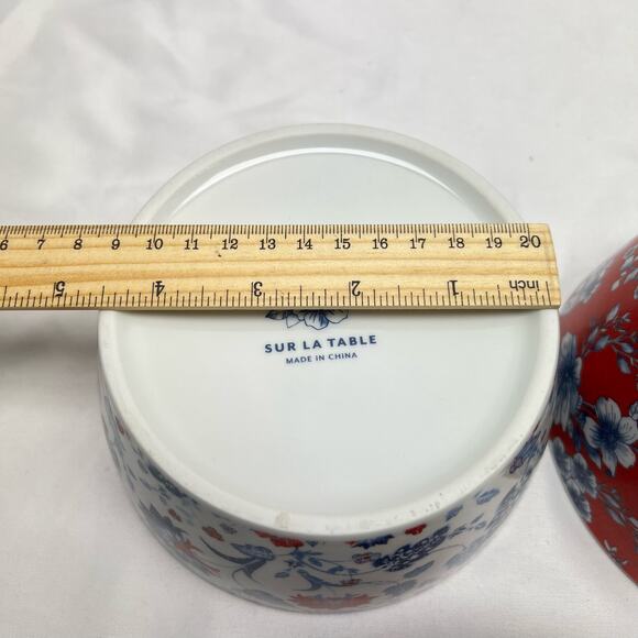 Sur La Table Bowls Pique-nique Floral Porcelain Set of 3 Soup Cereal Serving - Picture 10 of 10